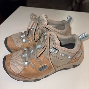 KEEN Waterproof Hiking Shoes Brown Blue Trail Outdoor Sneakers Women’s size 6